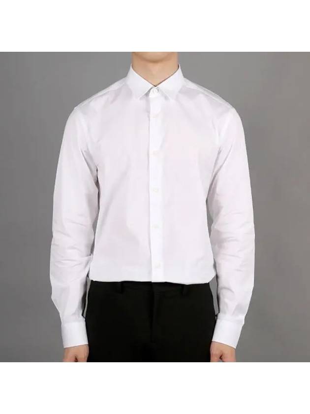 Plain Cotton Long Sleeve Shirt White - BURBERRY - BALAAN 2