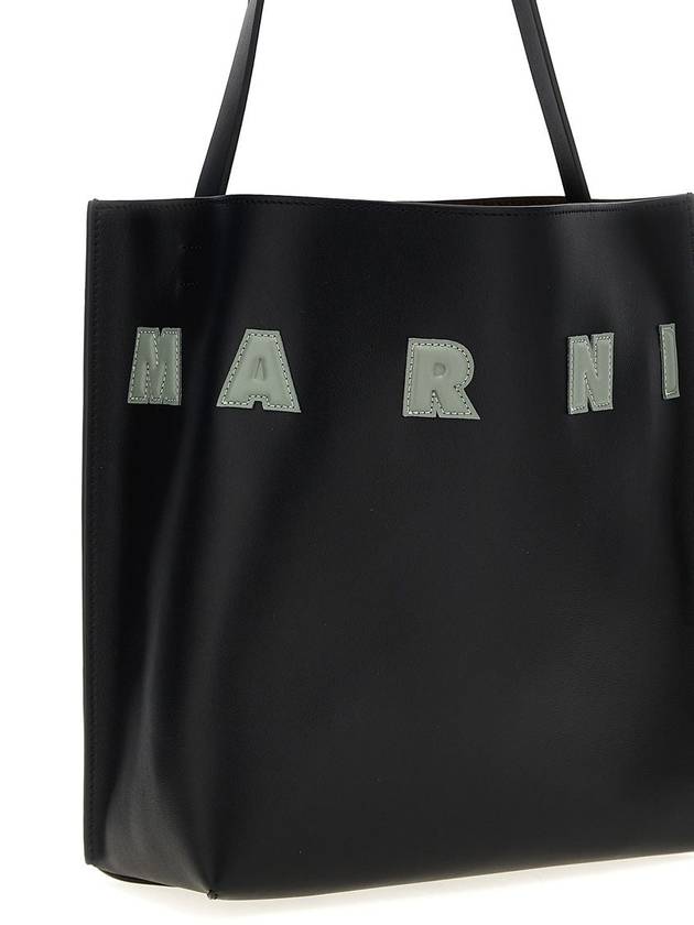 Museo Logo Patch Small Tote Bag Black - MARNI - BALAAN 4