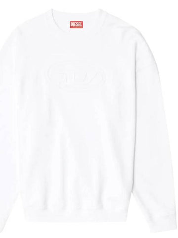 S Smart Bigoval Sweatshirt White - DIESEL - BALAAN 1