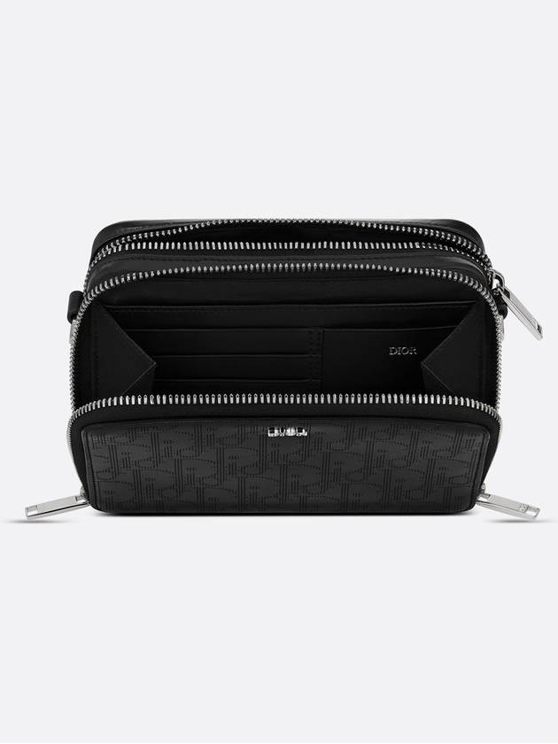 Oblique Galaxy Calfskin Messenger Bag Black - DIOR - BALAAN 4