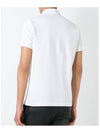 Men's Logo Tape Short Sleeve PK Shirt White - MOSCHINO - BALAAN.