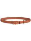 Triomphe medium leather belt tan - CELINE - BALAAN.