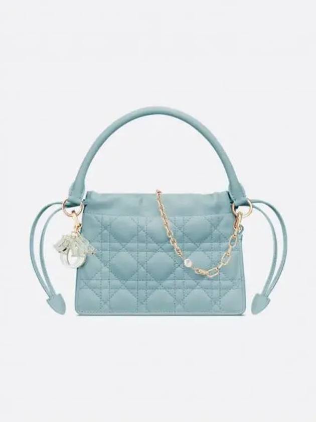 Lady Milly Cannage Lambskin Mini Tote Bag Blue - DIOR - BALAAN 2