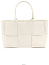 White grain leather intreccio weaving Arco small tote bag 652867 - BOTTEGA VENETA - BALAAN 1