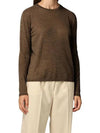 Women's Marmo Cashmere Knit Top Brown - MAX MARA - BALAAN.