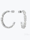 Mesmera Hoop Earrings Silver - SWAROVSKI - BALAAN 2