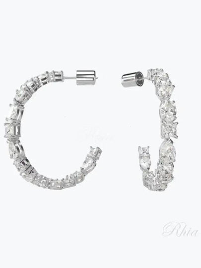 Mesmera Hoop Earrings Silver - SWAROVSKI - BALAAN 2