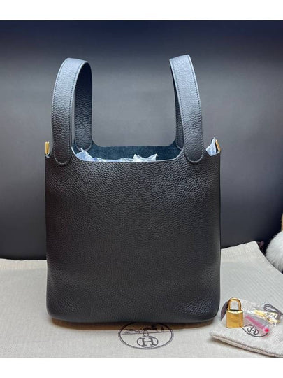 Picotin Lock 22 Tote Bag Gold Noir - HERMES - BALAAN 2