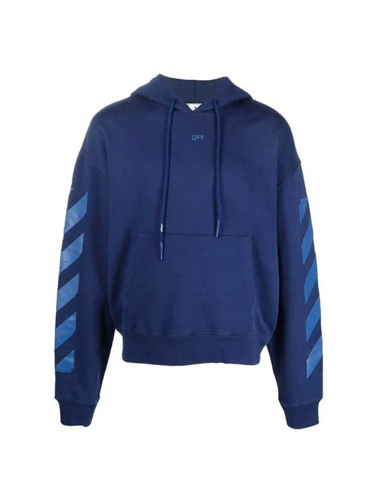 Rubber Arrow Hoodie Blue - OFF WHITE - BALAAN 1