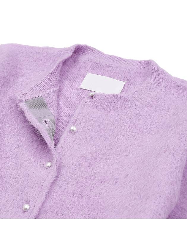 Pearl Button Back Stitch Angora Short Cardigan Lavender - MAISON MARGIELA - BALAAN 9