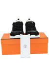Bouncing Leather Low Top Sneakers Noir - HERMES - BALAAN 8