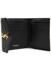 Matelasse Monogram Quilting Flap Half Wallet Black - SAINT LAURENT - BALAAN 5