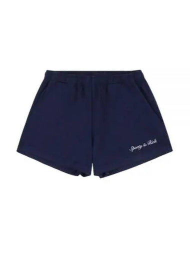 Syracuse Embroidered Disco Short NavyWhite SHAW2326NA 31 Shorts - SPORTY & RICH - BALAAN 1