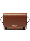 Hampshire House Check Crossbody Bag Tan Brown - BURBERRY - BALAAN 2