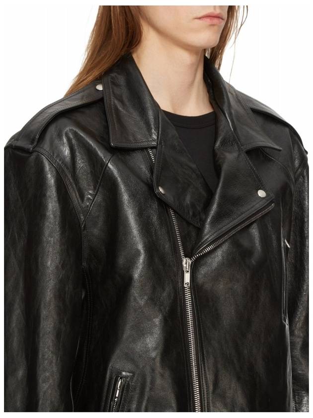 Calfskin jumbo stooge rider jacket black ru02d6773 lri 09 - RICK OWENS - BALAAN 4