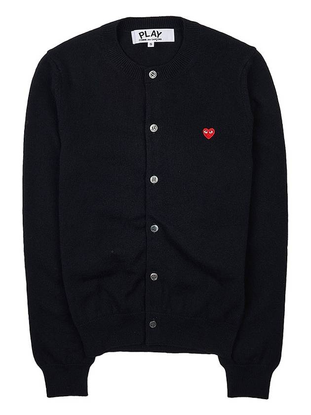 Small heart patch cardigan P1N079 BLACK - COMME DES GARCONS - BALAAN 10