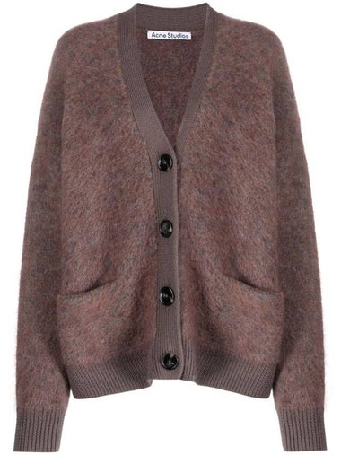 Wool Mohair Cardigan Brown - ACNE STUDIOS - BALAAN 1