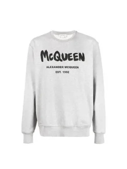 Graffiti Logo Sweatshirt Grey - ALEXANDER MCQUEEN - BALAAN 2