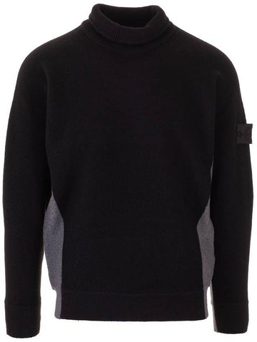 Wappen Patch Turtleneck Black - STONE ISLAND - BALAAN 1