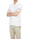 Men's RWB Stripe Cotton Polo Shirt White - THOM BROWNE - BALAAN 8