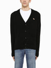 Baby Fox Patch Cosy Cardigan Black - MAISON KITSUNE - BALAAN 5