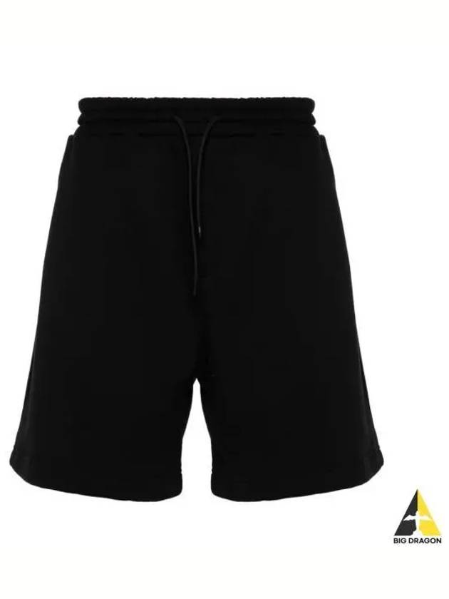 Micro Logo Cotton Shorts Black - MSGM - BALAAN 2