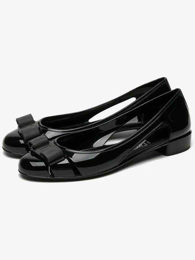 Vara Bow Jelly Ballet Flat Black - SALVATORE FERRAGAMO - BALAAN 3