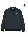 Men s Woven Color Contrast Ribbed T Shirt 9374GXSP NAVY - BLACK&WHITE - BALAAN 1