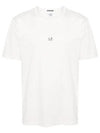 70/2 Mercerized Jersey Logo Short Sleeve T-Shirt White - CP COMPANY - BALAAN 1