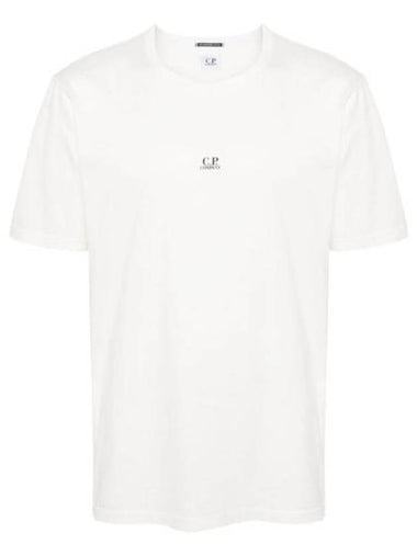 70/2 Mercerized Jersey Logo Short Sleeve T-Shirt White - CP COMPANY - BALAAN 1