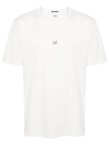 70/2 Mercerized Jersey Logo Short Sleeve T-Shirt White - CP COMPANY - BALAAN 1