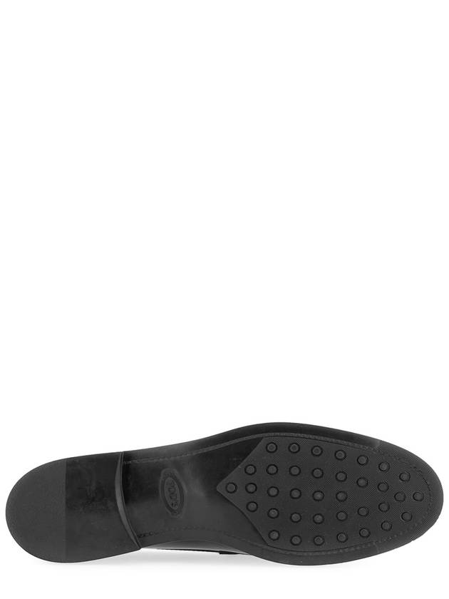 Brushed Leather Chain Loafers Black - TOD'S - BALAAN 7