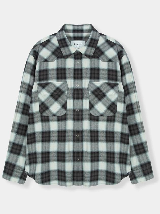 Ombre Checked Western Shirt Black - KINETO - BALAAN 3