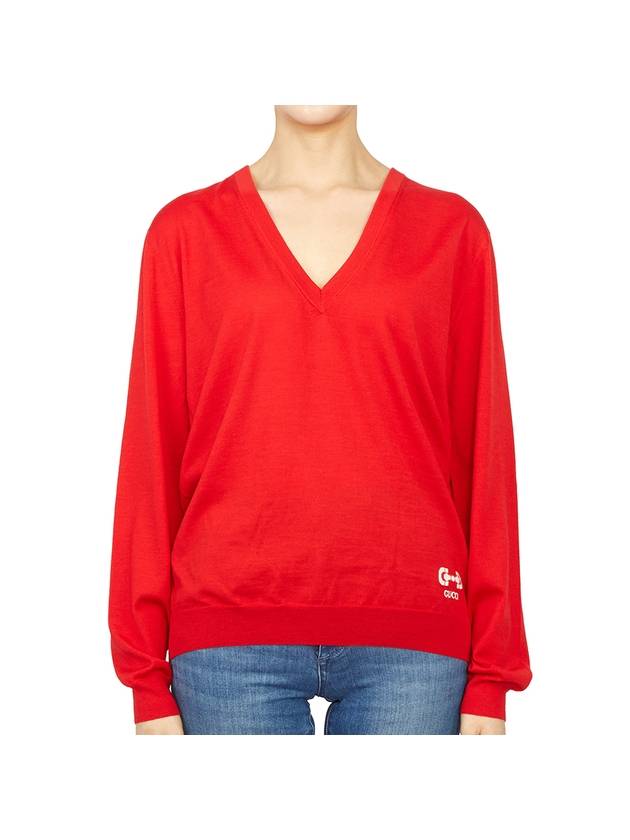 Women's Horsebit Knit Top Red - GUCCI - BALAAN 1