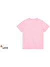 Logo Print Organic Cotton Short Sleeve T-Shirt Pink - GANNI - BALAAN 4