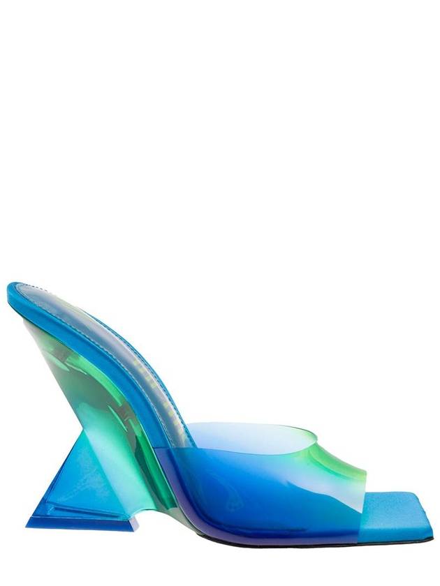 'Cheope' Degrade Blue Mules With Pyramidal Wedge In Pvc Woman - THE ATTICO - BALAAN 1