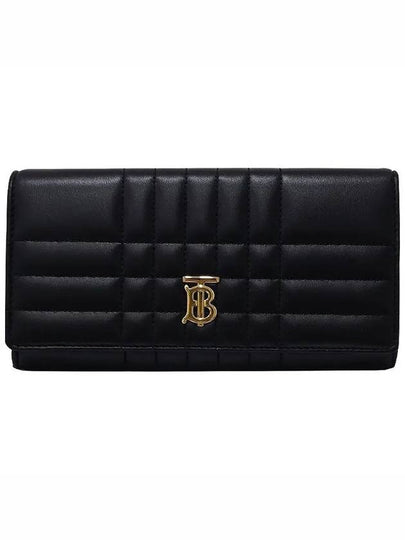 Lola Continental Quilted Leather Long Wallet Black - BURBERRY - BALAAN 2