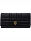 Lola Continental Quilted Leather Long Wallet Black - BURBERRY - BALAAN 4