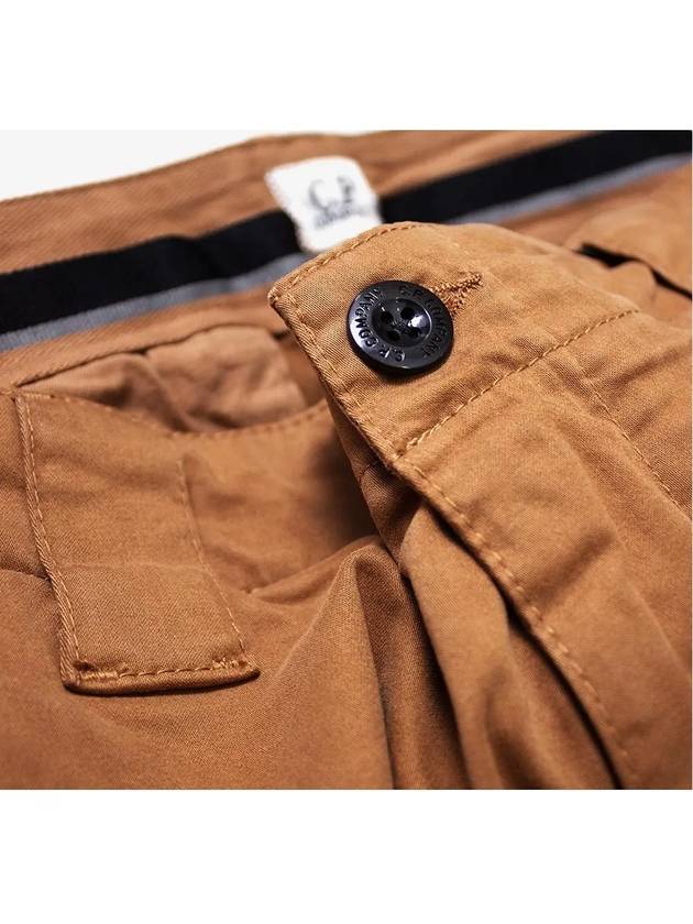 Stretch Sateen Ergonomic Lens Cargo Straight Pants Brown - CP COMPANY - BALAAN 3