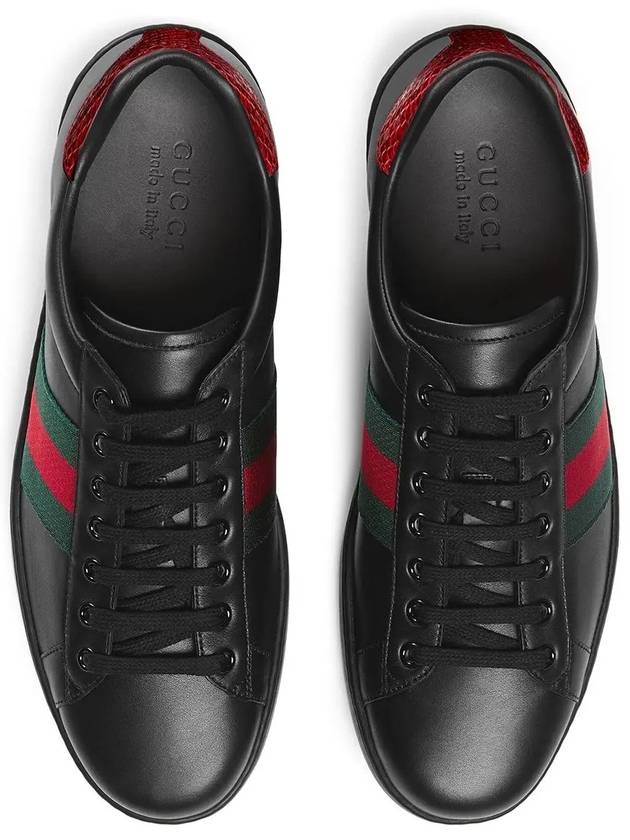 Ace Low Top Sneakers Black - GUCCI - BALAAN 3