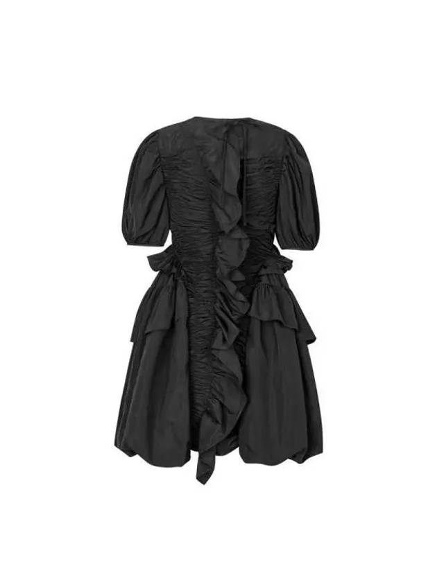 OLENA ruffle detail dress 2 24RTW10007 BLACK - CECILIE BAHNSEN - BALAAN 2