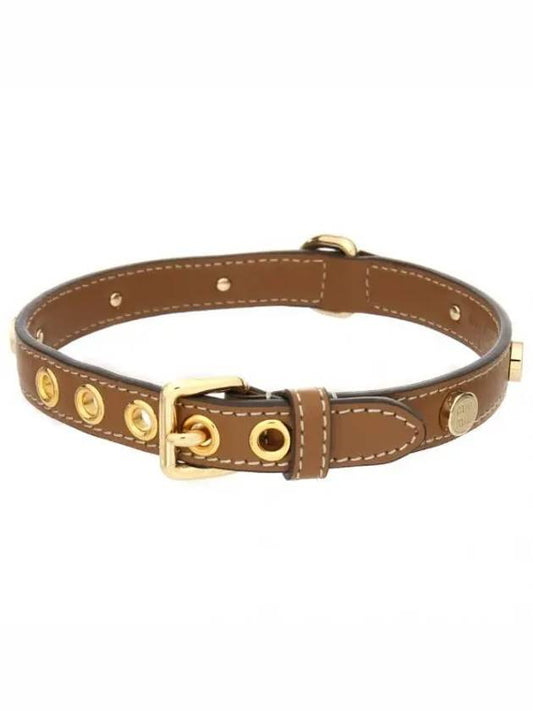 Leather Pet Collar Brown - MIU MIU - BALAAN 2