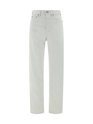 Slim Fit Denim Jeans Chalk White - SAINT LAURENT - BALAAN 1