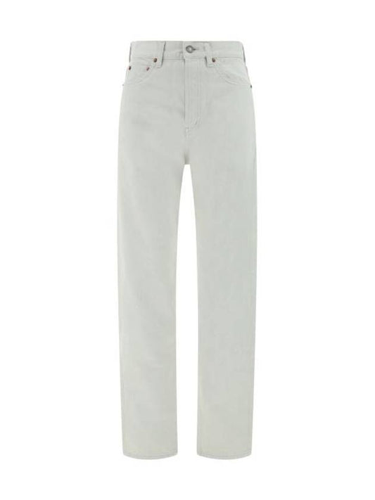 Slim Fit Denim Jeans Chalk White - SAINT LAURENT - BALAAN 1