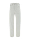 Slim Fit Denim Jeans Chalk White - SAINT LAURENT - BALAAN 1