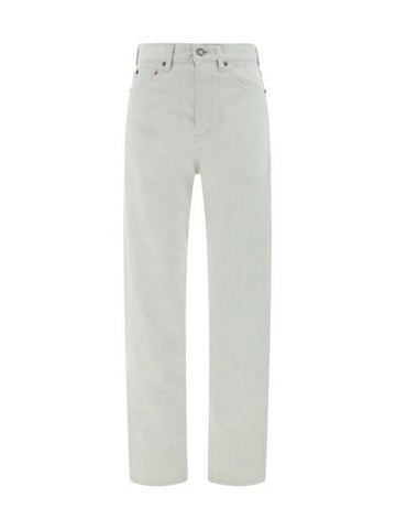 Slim Fit Denim Jeans Chalk White - SAINT LAURENT - BALAAN 1