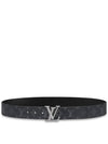 Men's LV Pyramide 40MM Leather Belt Black - LOUIS VUITTON - BALAAN 4