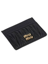 Matelasse Nappa Leather Card Wallet Black - MIU MIU - BALAAN 4