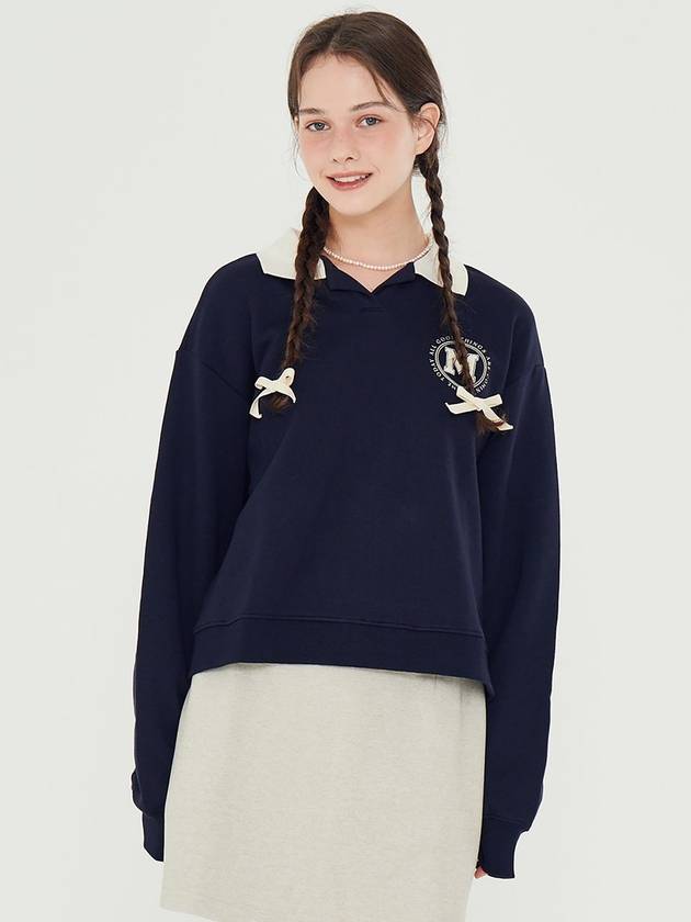 Met Collar Sweatshirt Navy - METAPHER - BALAAN 3