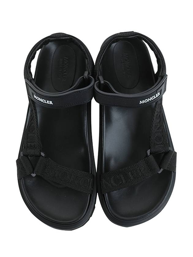 Women's Strap Logo Flavia Sandals Black - MONCLER - BALAAN 3